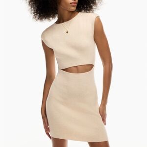 Aritzia Wilfred Cut-Out Knit Mini Dress